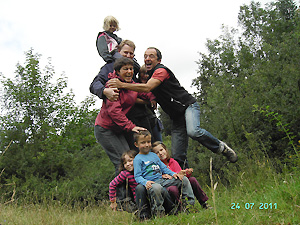 Familie Feuchtenberger und Teschke auf dem Spasswanderweg
