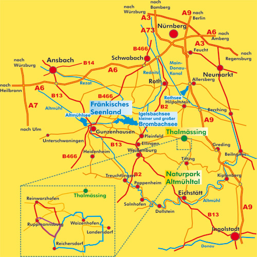 Anfahrtskarte Spasswanderweg