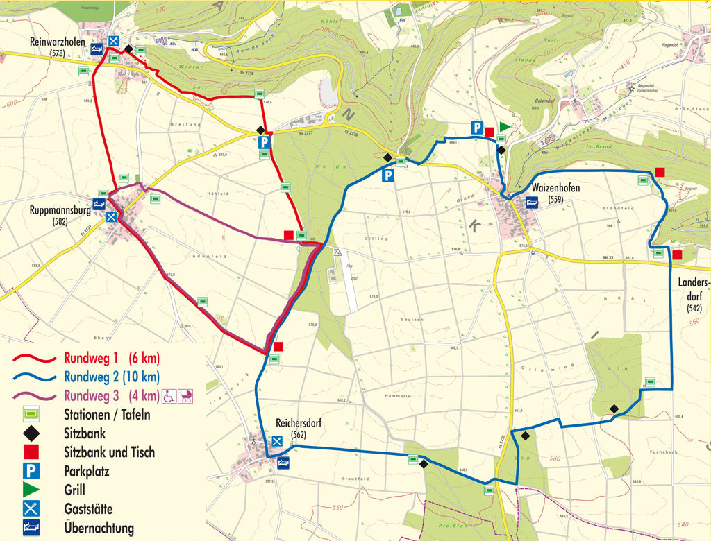 Spaßwanderweg Karte